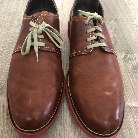 Cole Haan Men's Cap Toe Lace Up Oxford Dress Shoes Brown Size 12M C10644 - Picture 9 of 10